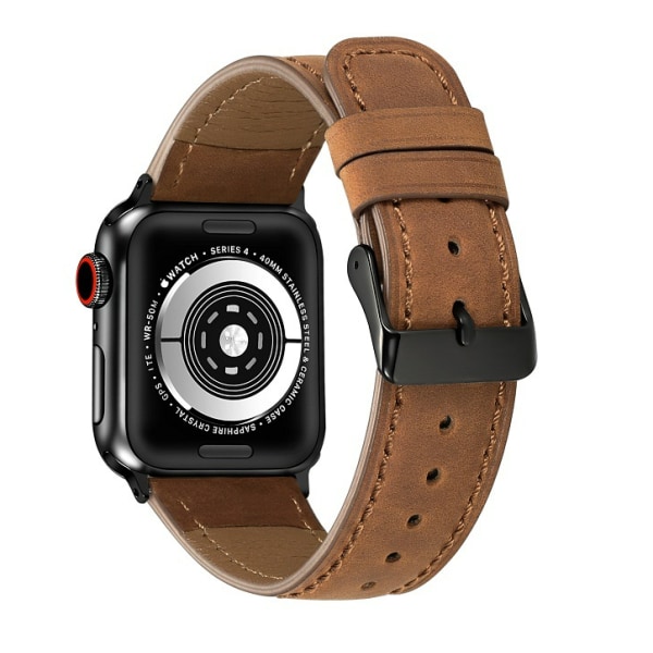 Sopii omenakellolle watch ranneke iwatch1-76 sukupolvi SE omenaranneke nahkaranneke 42mm/44mm ruskea