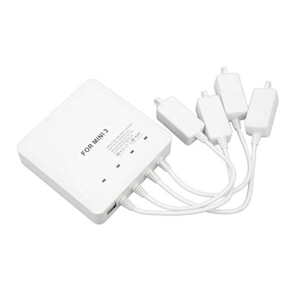 Drone Batterilader 4-vejs UAV-opladningshub-tilbehør med USB-port til DJI Mini 3 Pro EU-stik 100-240V