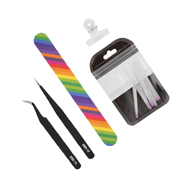 5 st Nagelförlängning Glasfiber Formning Clip Nagelfil Pincett Manikyr Verktyg Set
