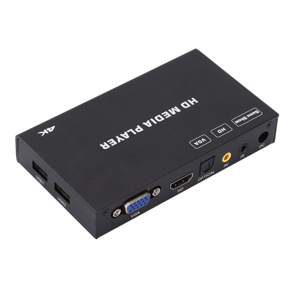 4K A7 HD Media Player Nanoteknologi Multifunksjon Media Player med fjernkontroll 100V-240VEU Plugg