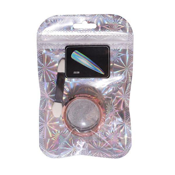 Nail Holographic Glitter Powder för Nail Art Shiny Polish Manicure Chrome Pigment