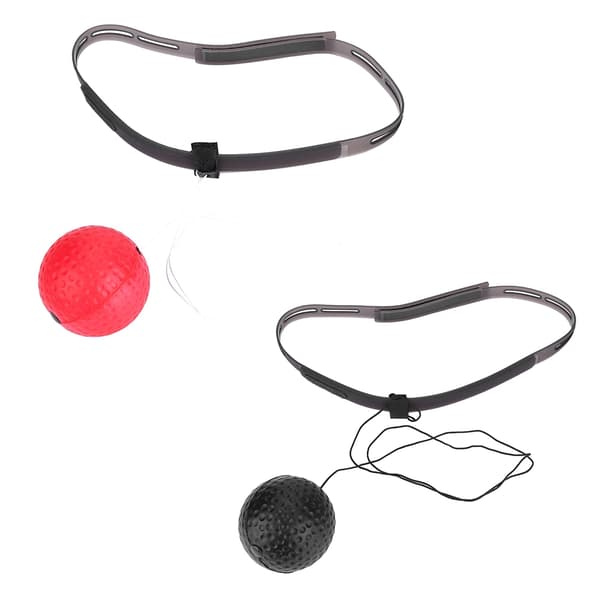 Bokseball for voksne med hodebånd for reflekstrening