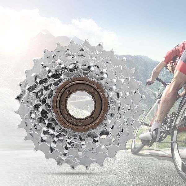 Kromplate sykkelsvinghjul bak frihjul erstatningstilbehør for terrengsykkel 6 speed