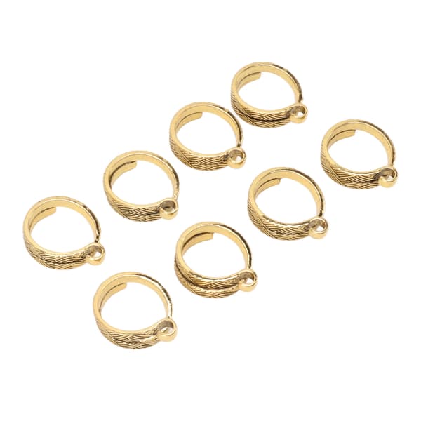 8 STK Strikkehæklet løkkering Åbent design Legering Justerbar Garn Guld Guide Fingerholder til DIY