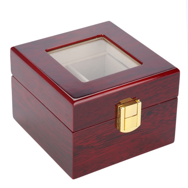 2 Grids Wooden Watch Holder Armbåndsur Display Case Smykker Gave Oppbevaringsboks Organizer