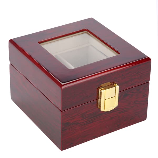 2 rum Træ Urholder Armbåndsur Display Case Smykke Gave Opbevaringsboks Organizer