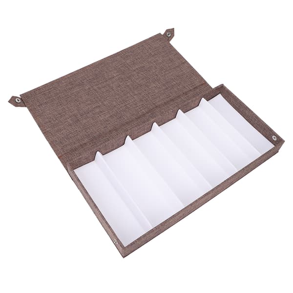 Brille Samler 6 Slots Multiple Brille Opbevaringskasse Organizer til Kvinder Mænd Brug Kaffe