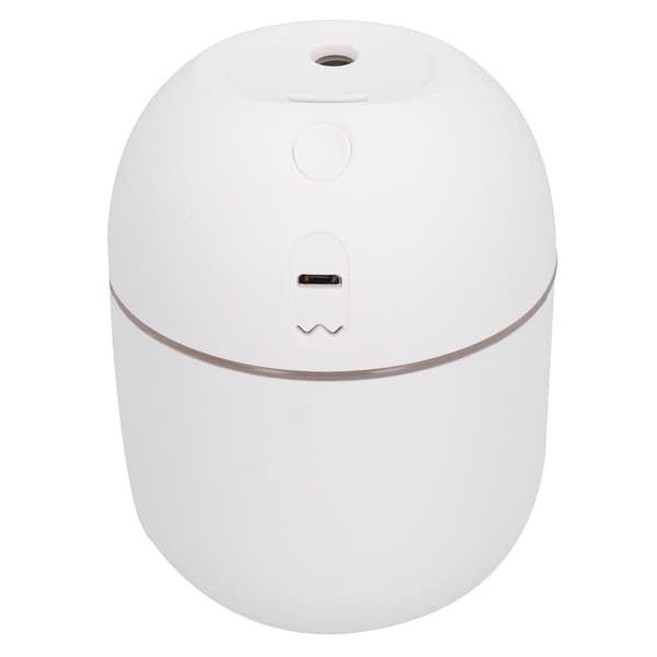 Bærbar Mini Luftfugter USB Opladning Desktop Luftfugter Soveværelse Luftfugter med LED Lys Hvid