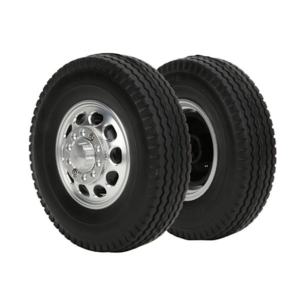 2 kpl etupyörä Tamiya 1/14 RC -kuorma-autotraktorille, alumiiniseoksesta valmistettu 10-reikäinen pyörännapa