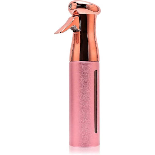 Hårsprayflaska i salongsstil, finfördelad kontinuerlig sprayflaska | 300 ml Aerosolfri spray, Rosenröd