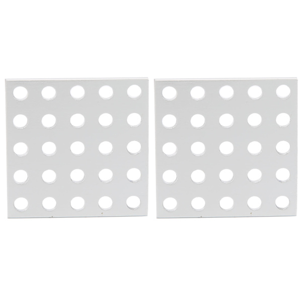 2 stk Aluminium gitterpanelplade Meshpanel industridele 3116‑0040‑0040 5 x 5 hul