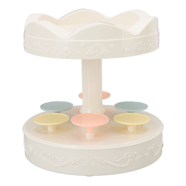 Roterande efterrättsmaskin Automatisk roterande dubbelskikts efterrättsdisplayställ Cupcake-displayplatta
