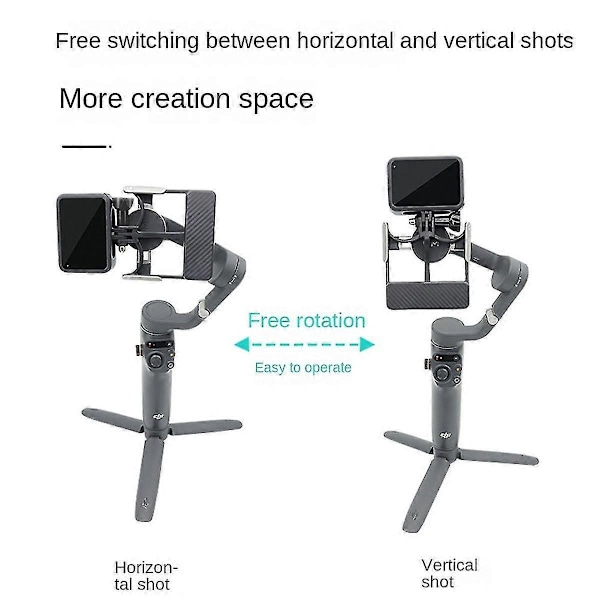 Käsikäyttöinen Gimbal-sovitin, kytkinsovitin, yhteensopiva Mobile 6/5 -kameran kanssa, yhteensopiva 4/3 - Action 4 -sovittimen kanssa