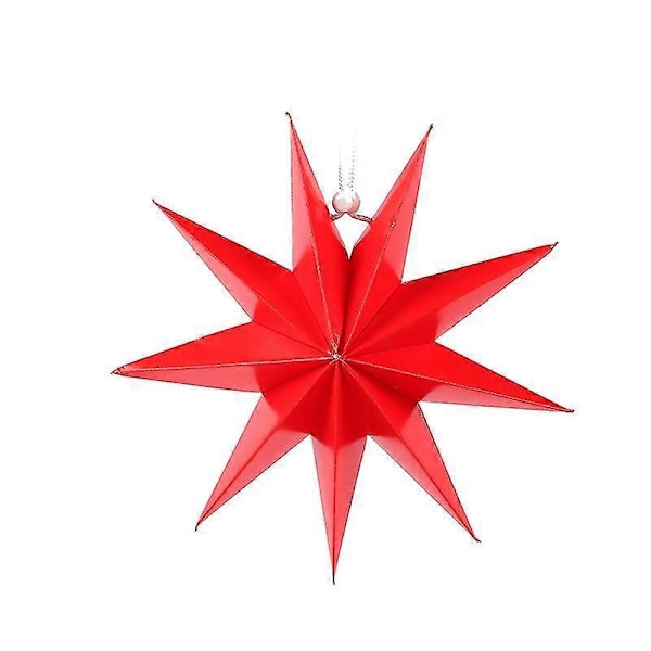 30 cm Nipunkts Stjerne Papir Barnerom Hengende Nyttårsfest Ornament Dekor Zekai Rød