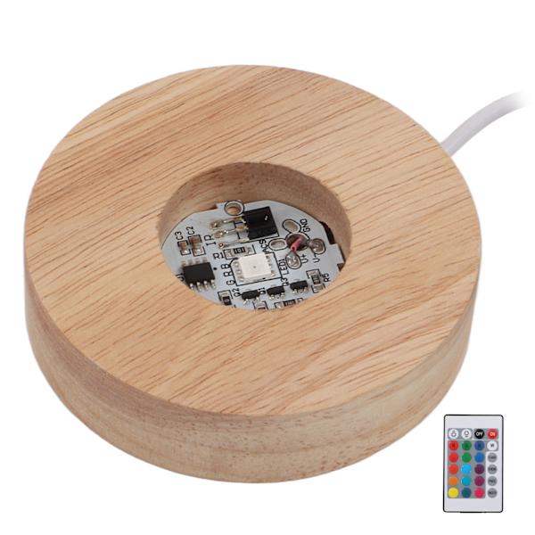 LED-ljusbas Trämaterial Miljövänlig Elegant stil Robust Hållbar Bred applikationsfärg LED-bas