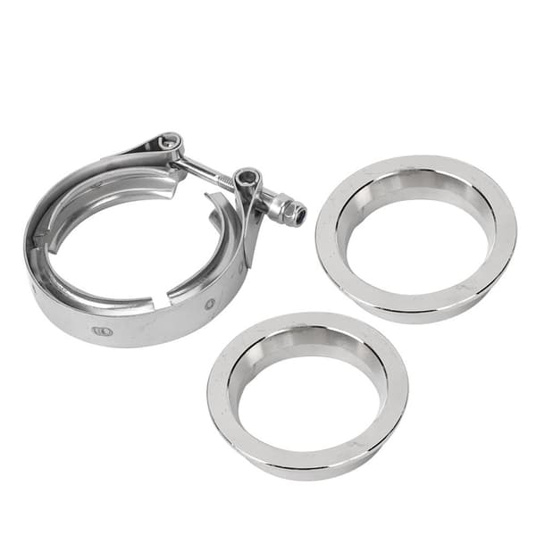 V-båndklemme i rustfritt stål med flens for bileksosrør (2,5 tommer-63 mm)