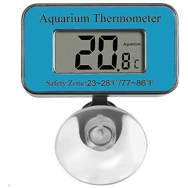 LCD digitaalinen akvaariolämpömittari imukupilla - Vedenpitävä akvaariovesilämpömittari