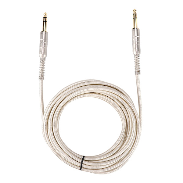 Forgyldt 6,35 mm han til han adapter stereo forlænger lydkabel stik ledning (5M)