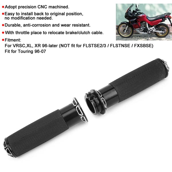 25mm/1 tommer Motorcykel Styrstang Håndgreb Tilbehør Passer til Touring 96-07