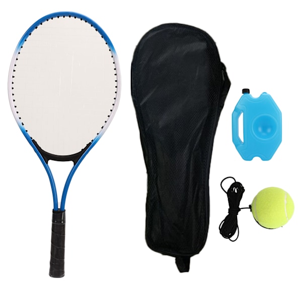 Tennis Trener Rebound Ball Set Blå Singel Tennis Racket Treningssett for Barn Selvtrening