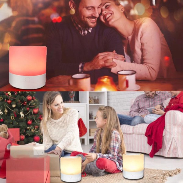 Sjufärgad atmosfär liten nattlampa utomhustältbelysning lampa nattlampa bokbordslampa