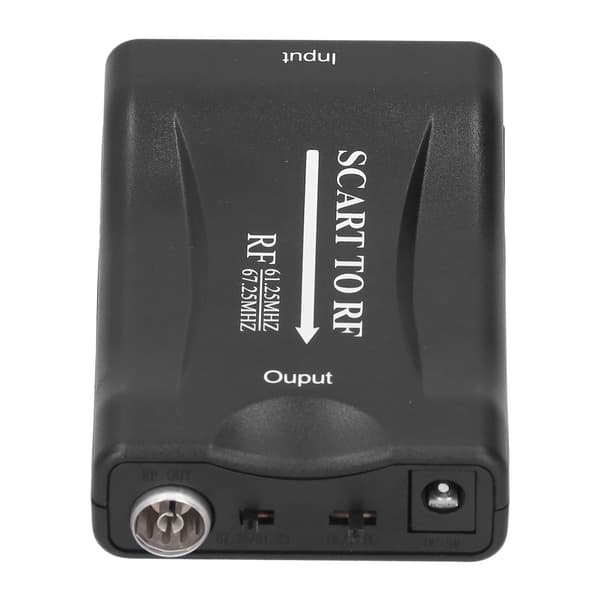 SCART til RF Video Adapter til RF 67.25Mhz/61.25Mhz Output Konverter til TV Boks
