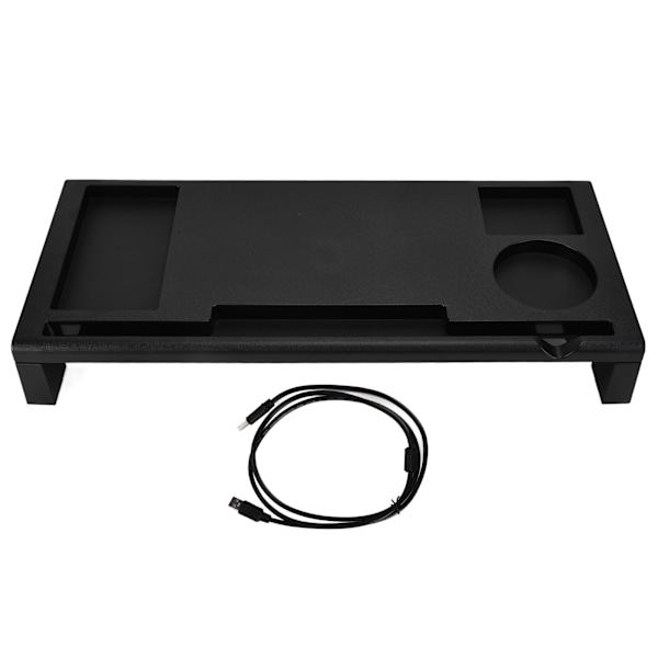 Monitor Stand Riser USB Computer Desk Stand Desk Storage Organizer Laptop Computer Bracket til kontorstudie
