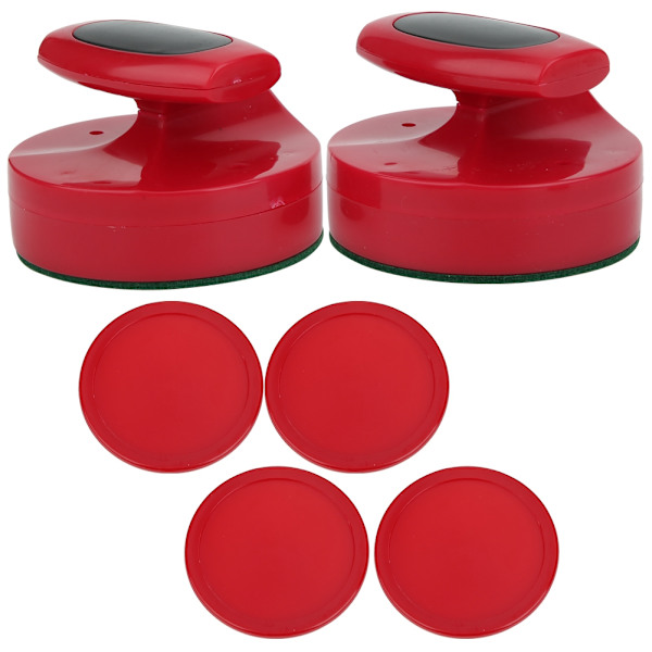 Ilmahockeypöytä 94MM Slider Pusher -setti 4 kiekkovarusteella, suuri koko, punainen