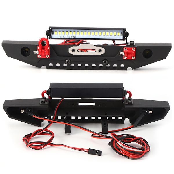 Antikrockstötfångare fram med strålkastare RC-bildelar passar för TRX4 Axial SCX10 90046 1/10 RC Crawler Car