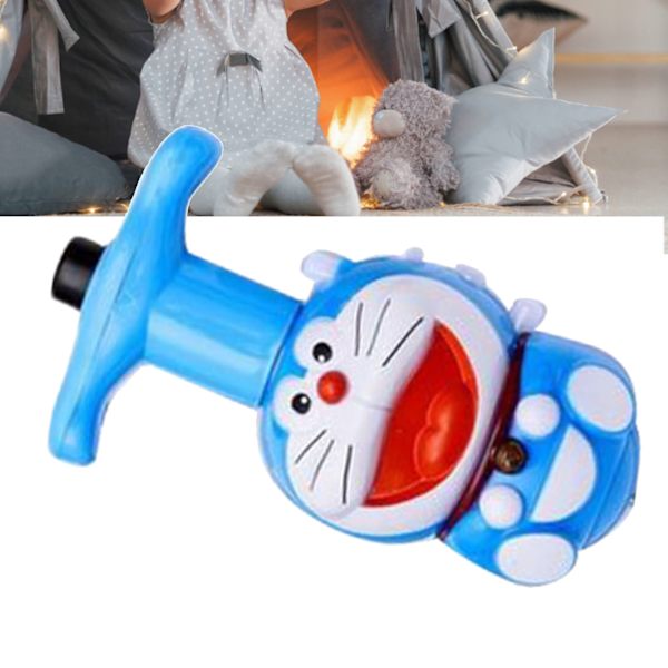 Gyroskop Leksak med LED Blinkande Ljus Musik Söta Seriefigur Roterande Topp Gyroskop Launcher Leksak Typ 1