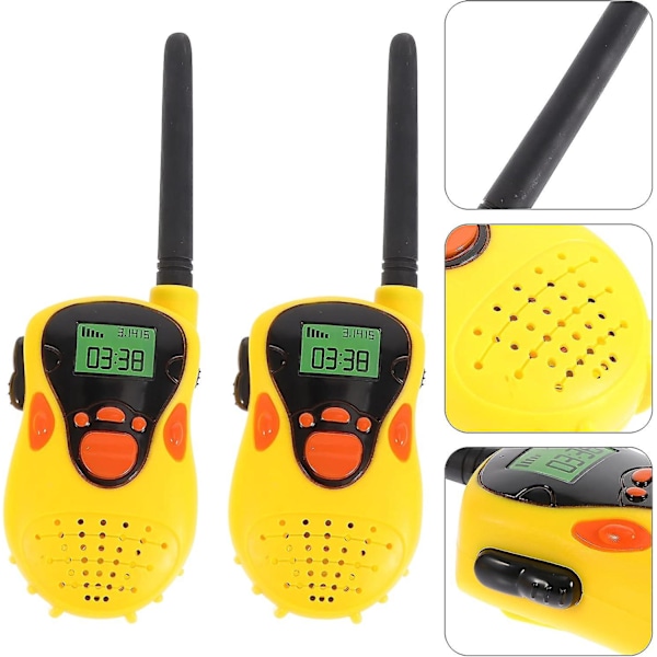 Oppladbare Walkie Talkies for barn - 2 stk håndholdte tegneserieinterfoner