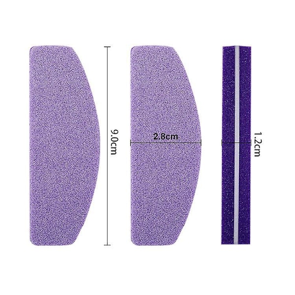 Mini Neglebuffersett, 40 stykker - Profesjonelle neglebufferblokker for gelenegler, naturlige negler - Hjem og salongbruk - Lilla