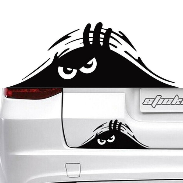 Funny Peeping Monster Cartoon 3D Vinyl Car Sticker, Badge Decal, Ghost Car Scratch Sticker - 19*7cm