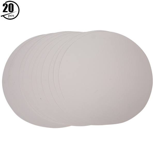 20 st runda papper tjocka handritningsskiss DIY kartong hantverk vitt papper