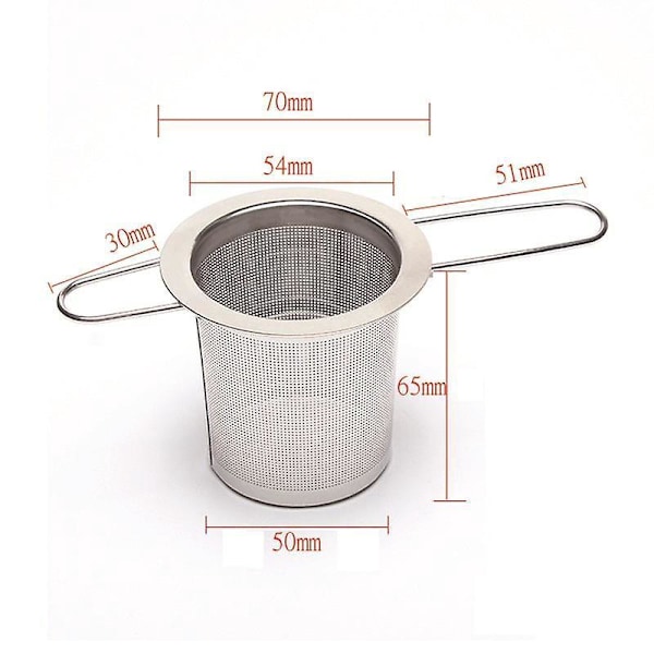 2 Pakke Rustfrit Stål Te-Infuser Kurve til Løse Te Lange Håndtag Fin Masket Diffuser til Krus