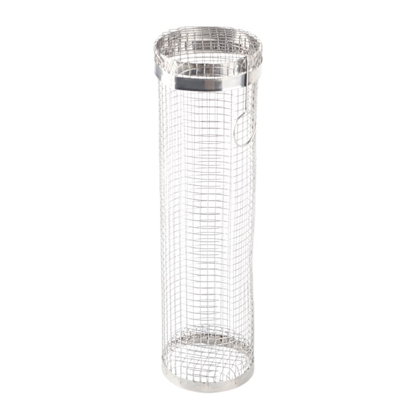 Roterende grillkurv i rustfritt stål, universell roterende sprøkurv med krok for BBQ pommes frites 30 cm/11,8 tommer