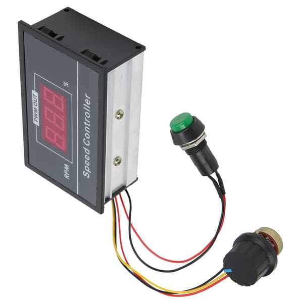 PWM DC Motorvarvtalsregulator 6V 12V 24V 48V Steglös Hastighetskontroll Strömbrytare