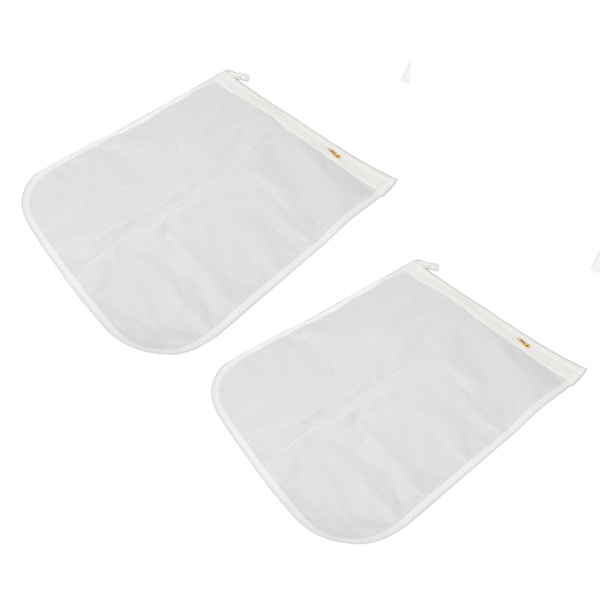 2 stk. vaskepose i mesh, plus size med lynlåslukning til vaskemaskine