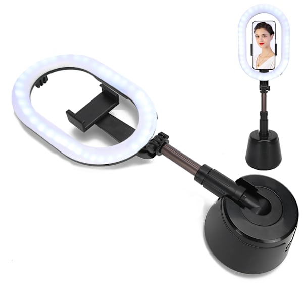 Livestreaming fyllningsljus Desktop 360 grader justerbart LED Selfie fotograferingsljus