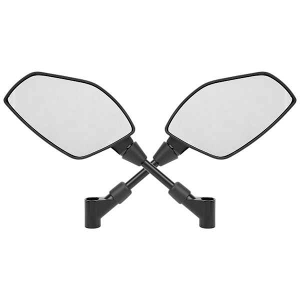 Par motorcykelbackspeglar Universal Bar End Glas Flexibel Styrfäste