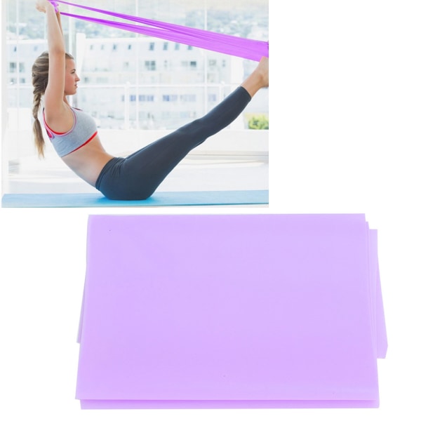 TPE Fitness Elastiske bånd Motstandsbelte Yoga treningstilbehør for treningssport (lilla)