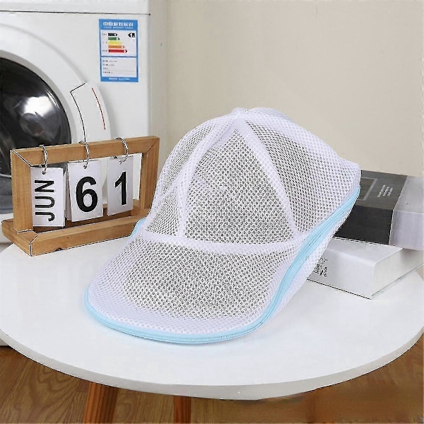 Enkel Hattvask Beskytter Baseballcaps Rengjøring Vaskepose Hattpose Vaskemaskin Meshpose Ne