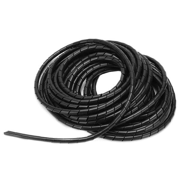 Spiral Wire Wrap Cord Fleksibel Kabelorganisering Svart Φ8mm 10 Meter for Kabling