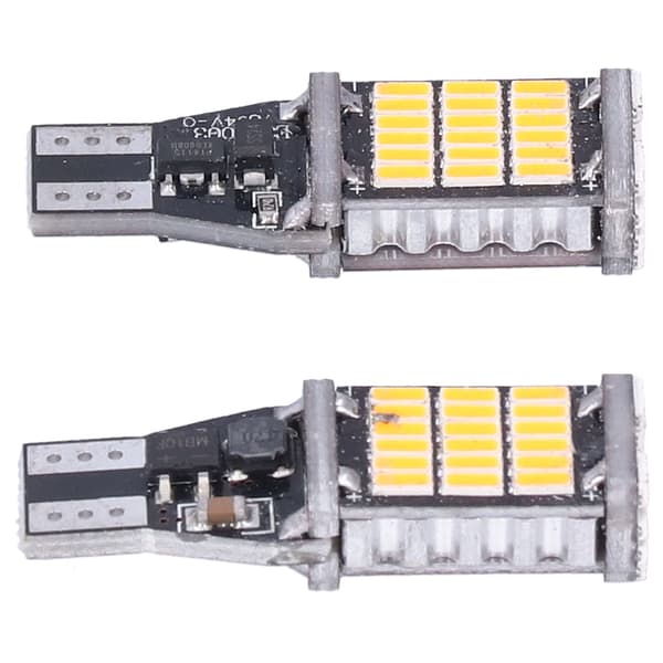 2 stk. Bil LED Pære Baklys Parkeringslys Reparation Vedligeholdelse Autokomponent til T15 W16W Model Gult Lys