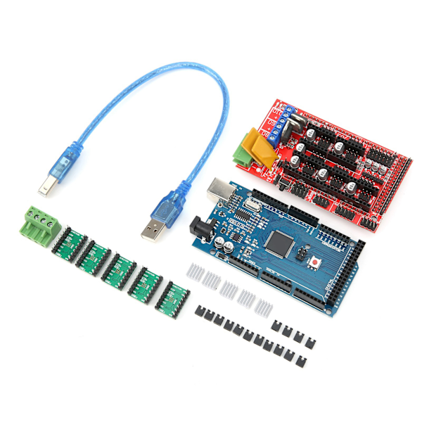 3D-printertilbehør LCD-kontrolkort A4988-modul aluminiumblokterminal gør det selv-driver