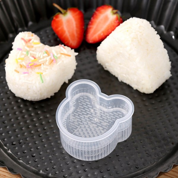 7 stk Sushi Ball Mold Tegneseriestil Matkvalitet PP Enkel Betjening Bredt Brukt Sushi Mold for Husholdning Bar DIY