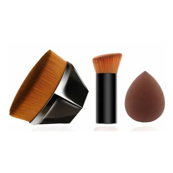 4 stk. makeupbørstesæt fladhovedet blød skråhovedet kosmetisk blenderkit til dating