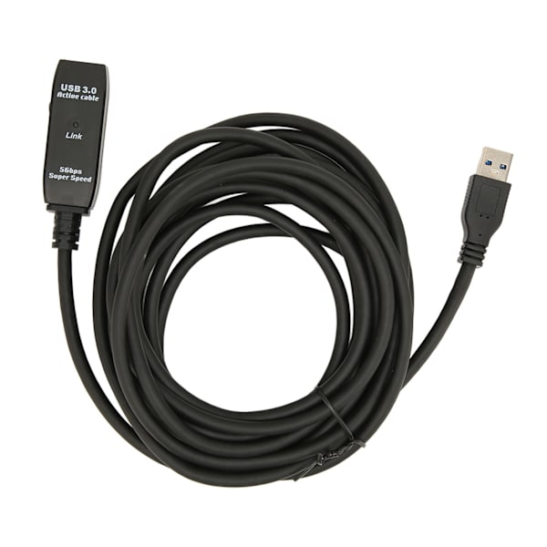 USB 3.0 forlængerkabel sort 16,4 fod 5 Gbit pr. sek. han til hun USB aktiv USB forlængerledning til hub mus tastatur