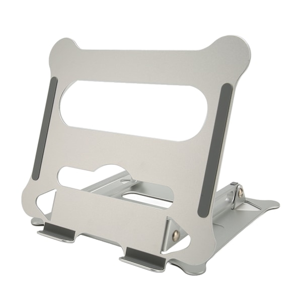 Silver Bärbar Laptop Stativ Portabel Skrivbord Fällbar Retractable Lyftbar Justerbar Vinkel Aluminiumlegering Kylning Dator Stativ