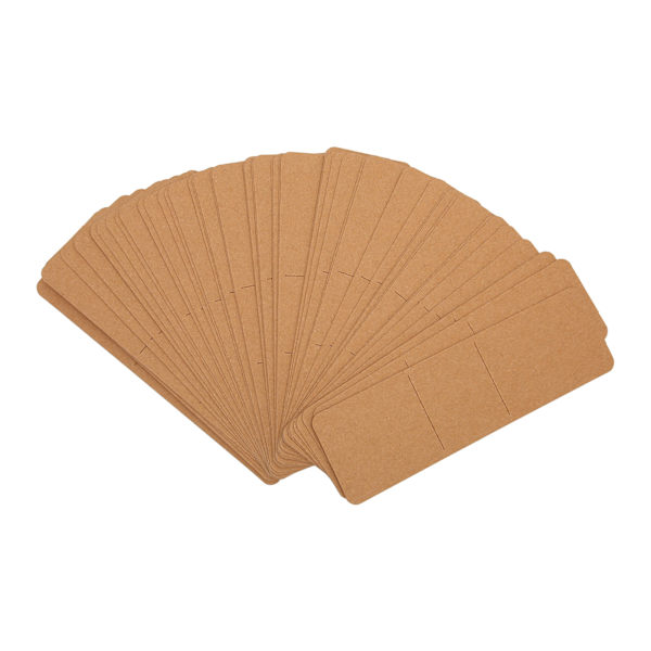50 st Kraft bokmärkesfodral DIY Handcraft 5,9x1,8 tum bokmärkeshållare pennfodral för display smycken virkning brun